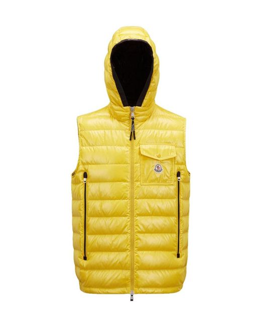 Moncler Yellow Ragot Down Gilet for men
