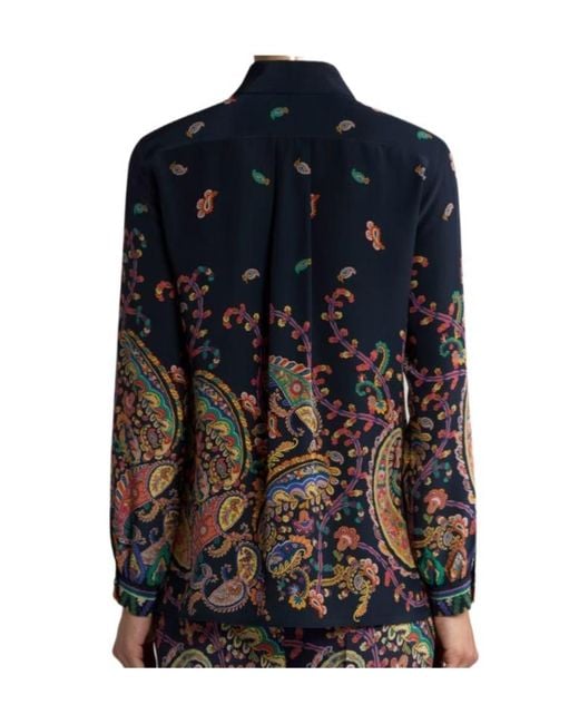 Etro Black Floral Paisley Printed Shirt