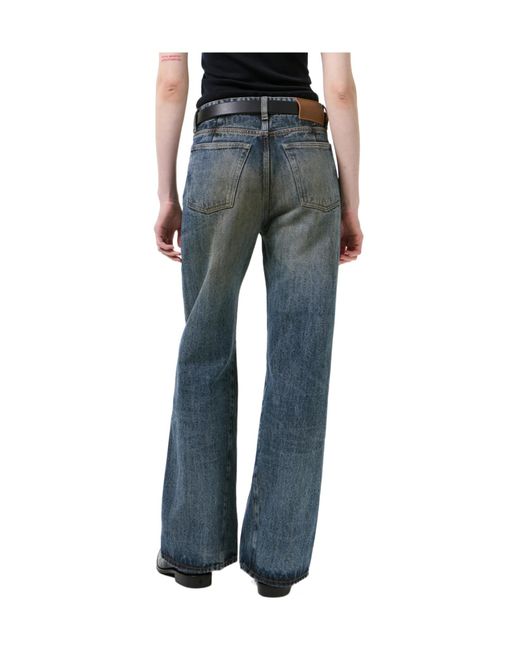 Our Legacy Blue Treble Cut Wide-Leg Jeans