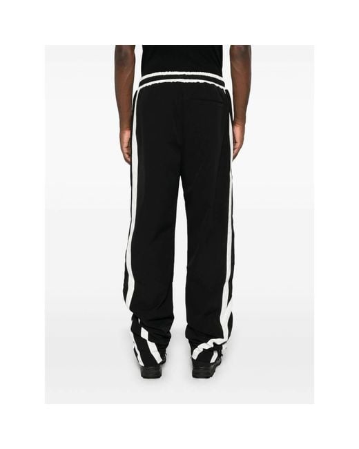 Rhude Black Logo-Print Track Pants for men