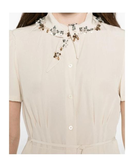 Prada White Short Sleeve Dress