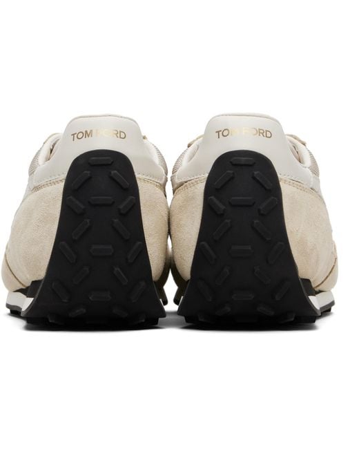 Tom Ford White Leather Sneakers for men