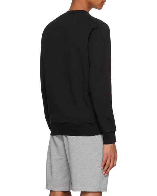 Stone Island Black Logo Patch Crewneck Sweatshirt for men