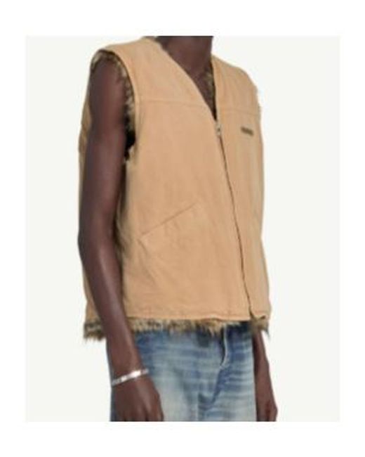 MM6 by Maison Margiela Natural Sleeveless Jacket for men