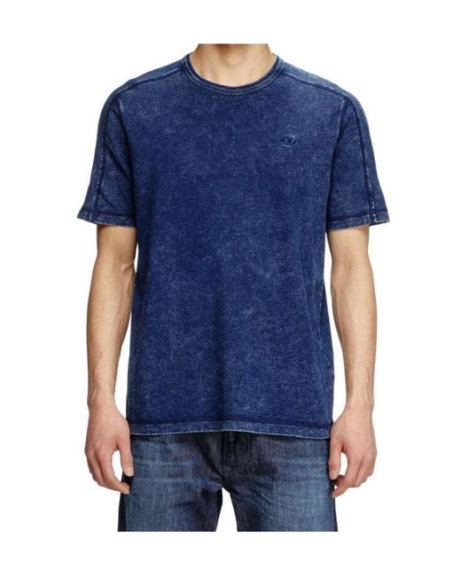 DIESEL Blue T-Adjind T-Shirt for men
