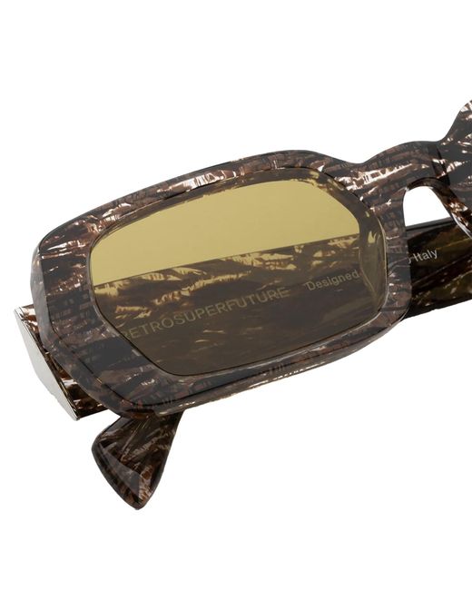 Retrosuperfuture Multicolor Rectangle Frame Sunglasses for men