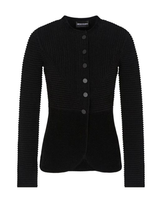 Emporio Armani Black Ottoman Chenille Jacket