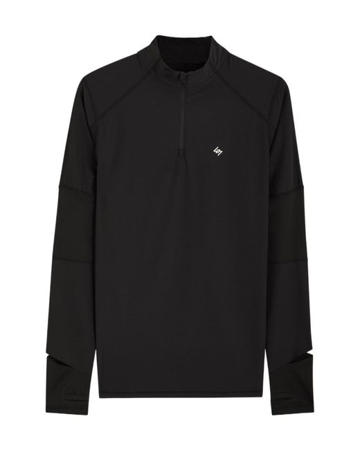 Represent Black 247 Run Quarter Zip Stretch-Jersey Jacket for men