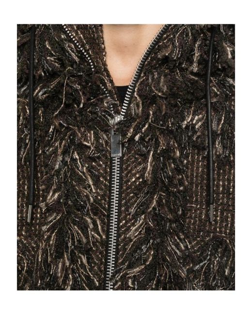 Sacai Multicolor Fringe-Trimmed Hooded Jacket