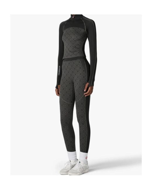 Casablanca Black Monogram High-Waist Leggings