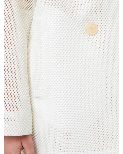 Max Mara White Collared Button-Up Jacket
