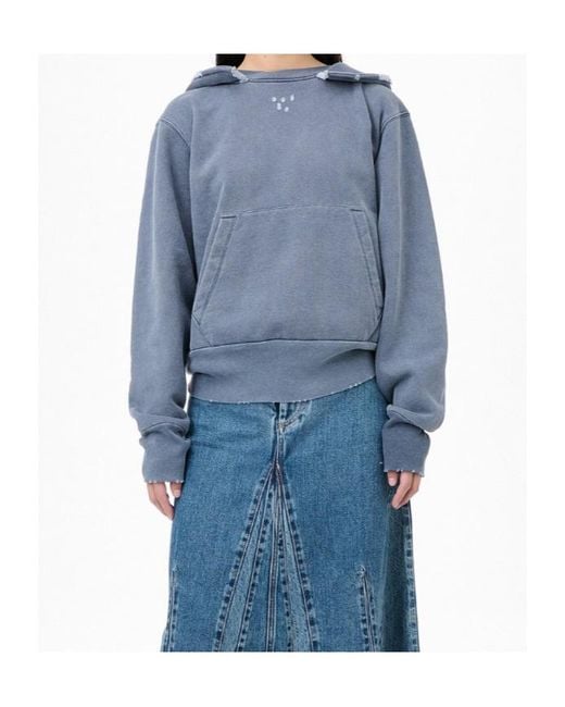 Our Legacy Blue Relic Distressed Hoodie