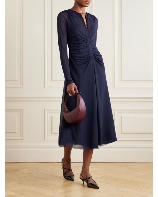 Proenza Schouler Blue Kerstin Pleated Dress