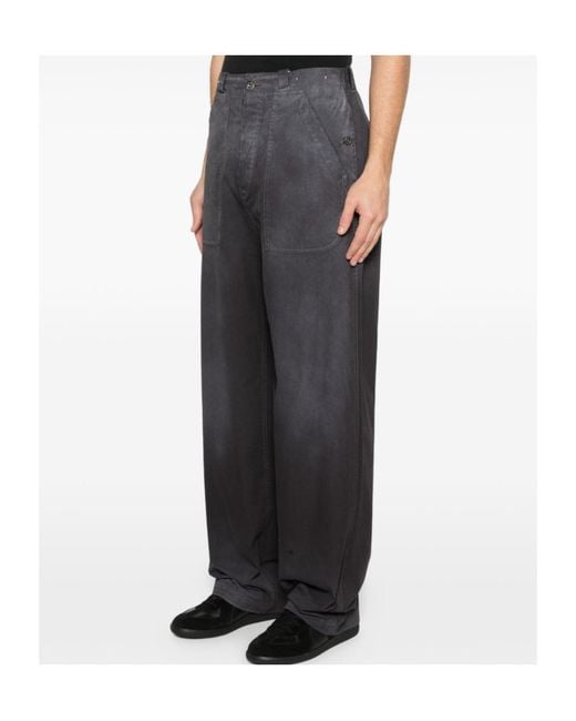 Maison Margiela Gray Straight Trousers for men