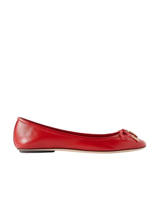 Chloé Red Iris Ballet Flats