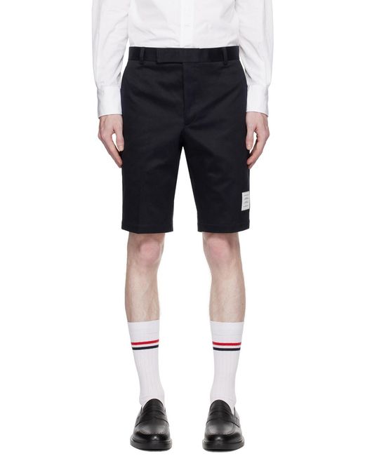 Thom Browne Blue Cotton Twill Unconstructed Chino Trouser for men