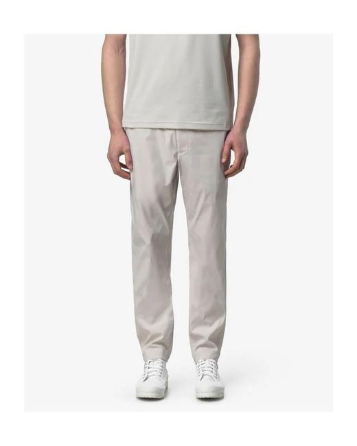 K-Way Gray Douvres Pants for men