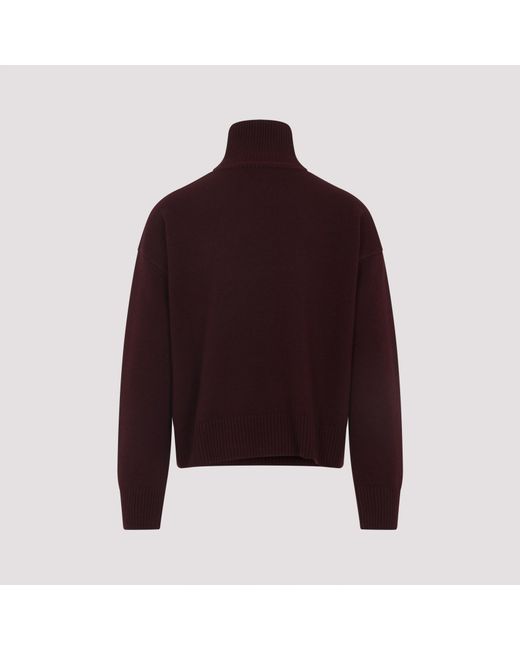 AMI Red Turtleneck Knitted Sweater for men