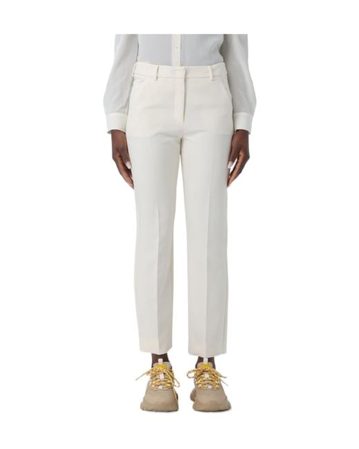 Weekend by Maxmara White Straight Casual Pants