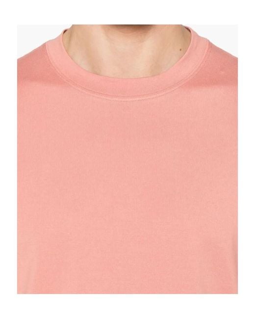 Brunello Cucinelli Pink Crew Neck T-Shirt for men