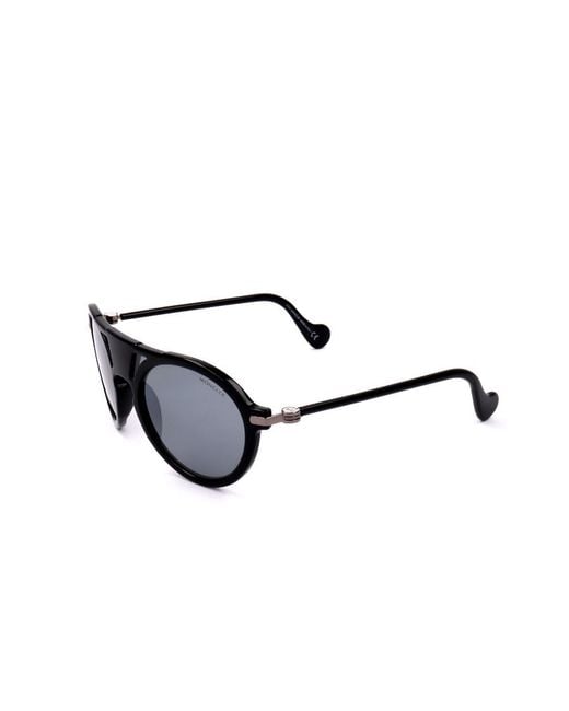 Moncler White Eyewear Round Frame Sunglasses for men