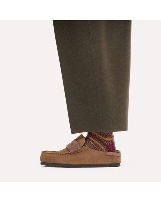 Birkenstock Brown Naples Wrapped Mixed Leather for men