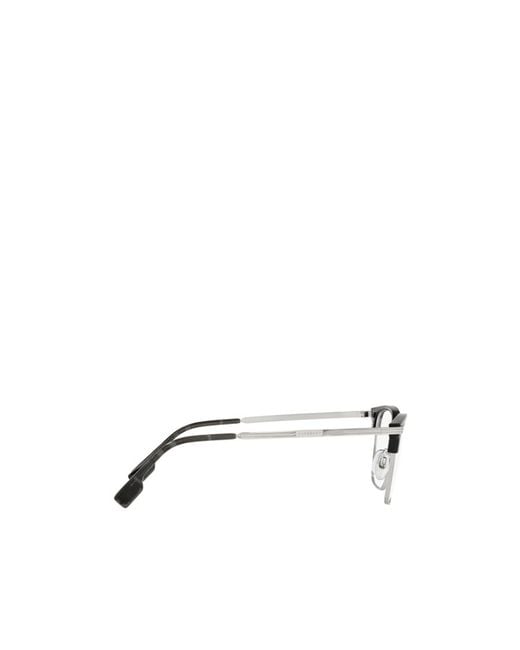 Burberry White Eyewear Pearce Square Frame Glasses for men
