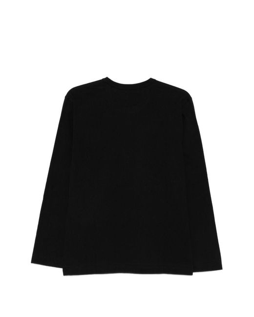 COMME DES GARÇONS PLAY Black Long-Sleeved T-Shirt