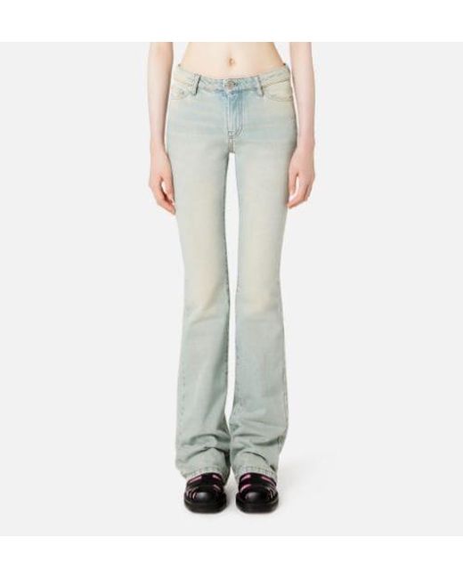 AMI Blue Ami Five-Pocket Flared Jeans
