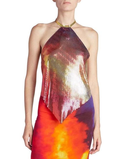 Rabanne Red Bare-Back Sling
