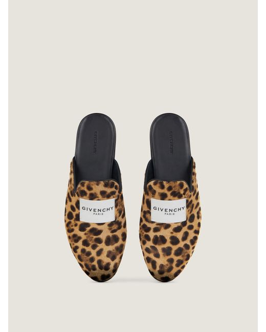 Givenchy Brown Leopard Printed Flat Mules
