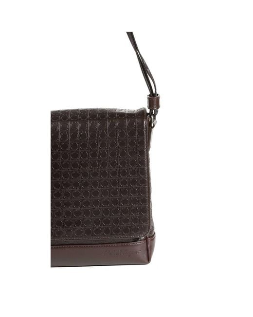Ferragamo White Logo Details Cross-Body Bag for men