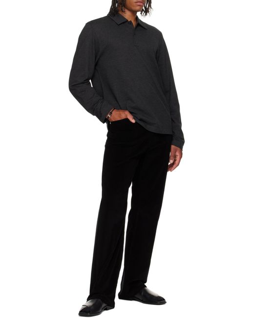 Ferragamo Blue Ferragamo Long Sleeved Polo Shirt for men