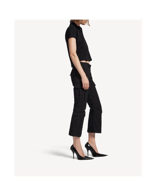 Balenciaga Black Cargo Capri Pants