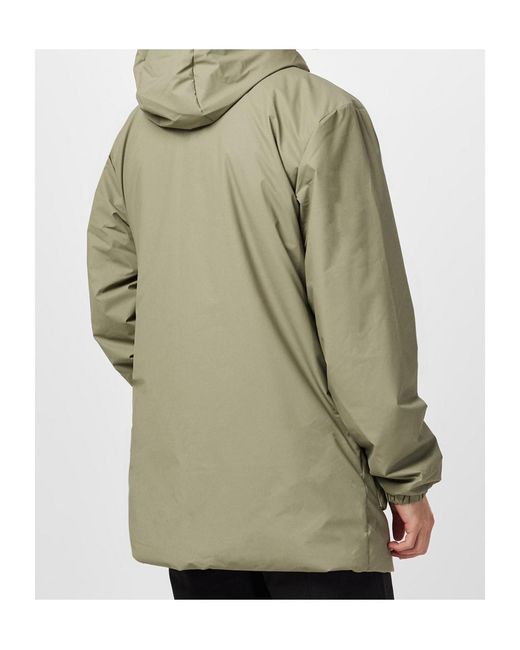Rains Green Lohja Long Cargo Jacket for men