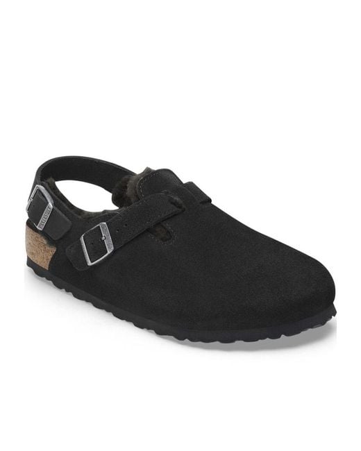 Birkenstock Black Tokio Buckle Detailed Slip-On Slippers for men