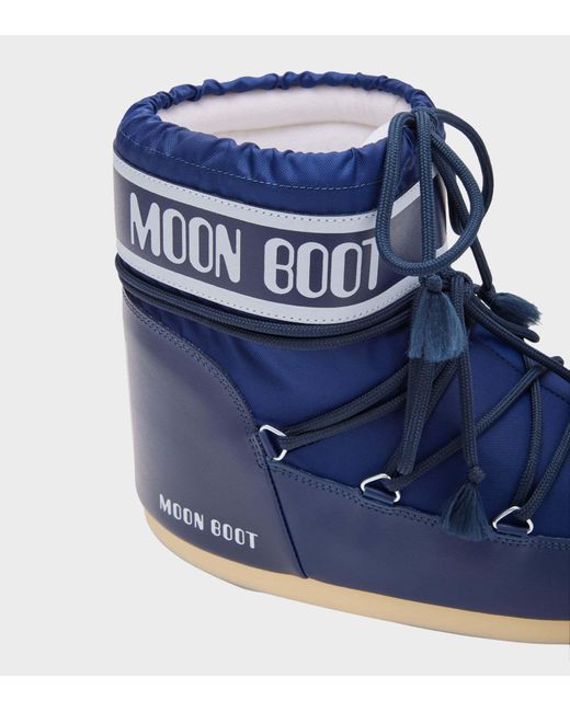 Moon Boot Blue Round-Toe Snow Boots for men