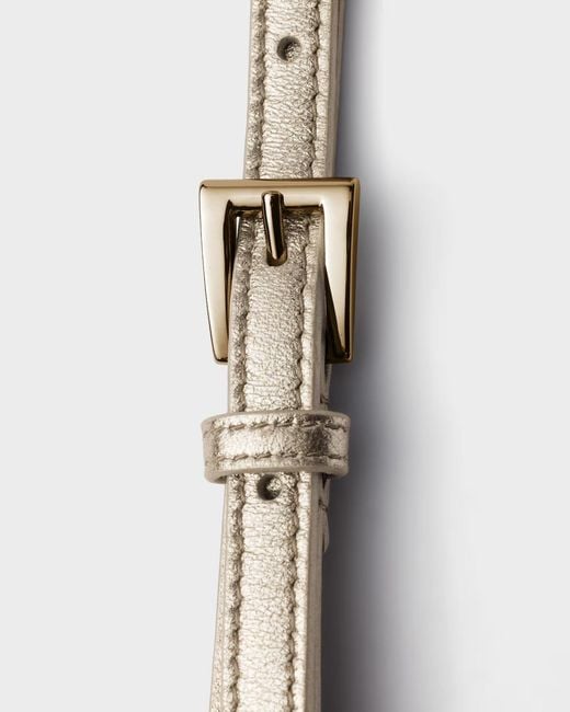 Prada White Slim Buckle Belt