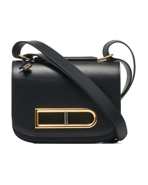 Delvaux Black Small Lingot Leather Shoulder Bag