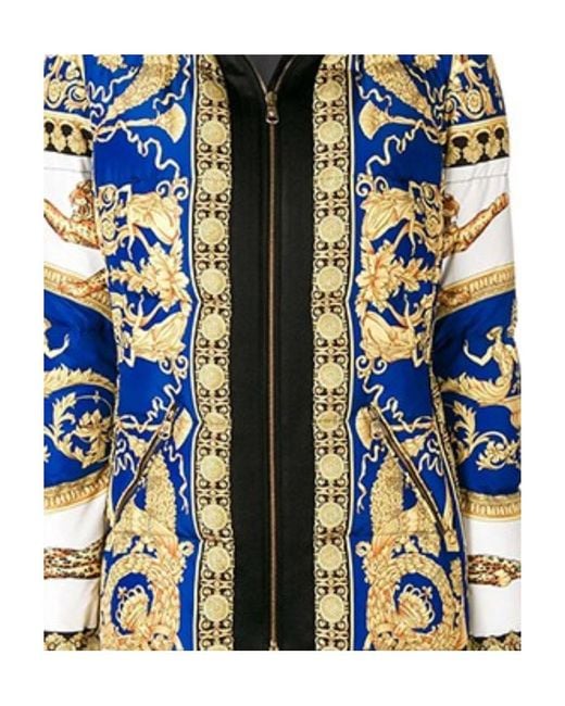 Versace Multicolor Printed Zipper Casual Jacket