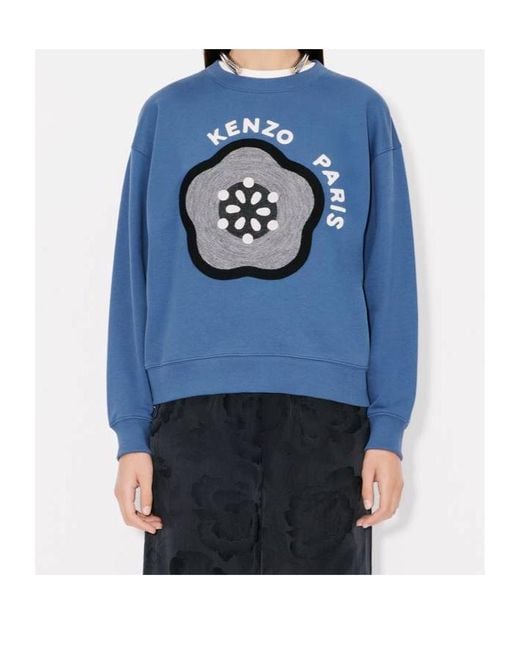 KENZO Blue Pop' Embroidered Sweatshirt