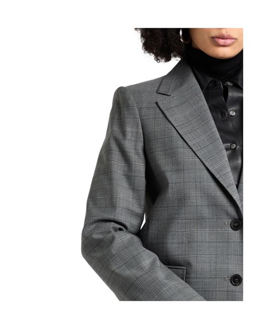 Max Mara Gray Check Blazer