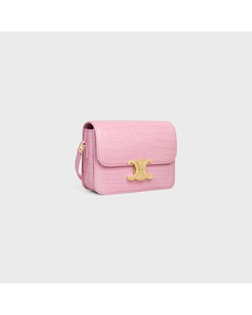 Céline Pink Teen Triomphe Flap Shoulder Bag