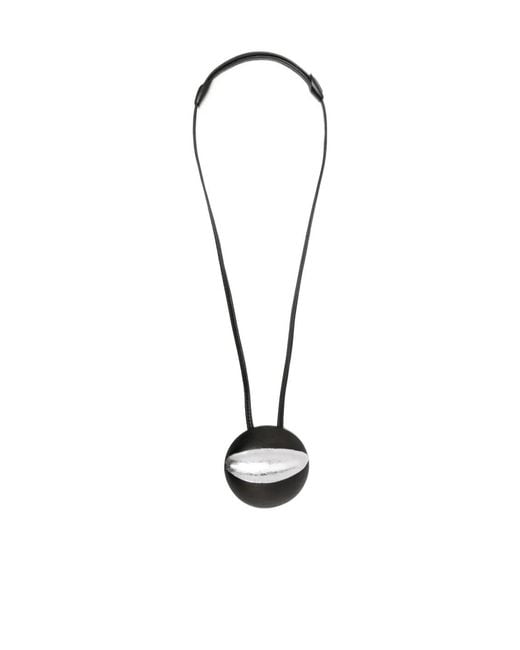 Monies White Isola Circular-Pendant Necklace