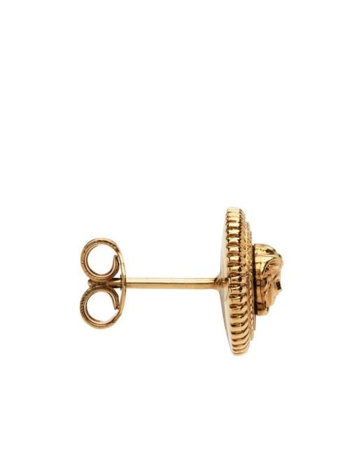 Versace Metallic Medusa Stud Earrings for men