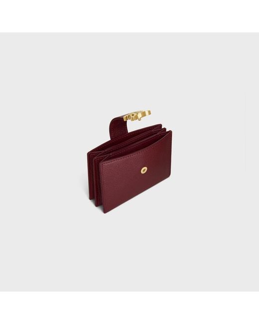 Céline Red Accordeon Card Holder Nino