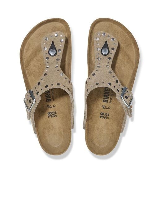 Birkenstock Brown Gizeh Rivet Studded Sandals