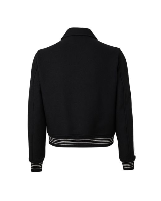 Amiri Black Collared Varsity Jacket for men