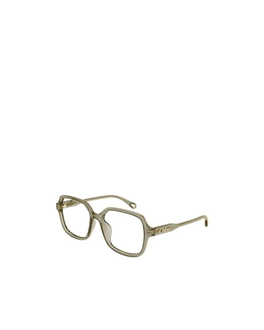 Chloé Metallic Chloé Eyewear Square Frame Glasses