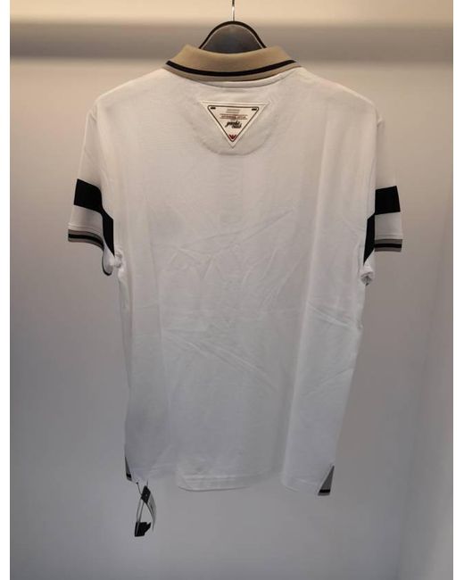 EA7 Gray Logo Contrast Collar Polo Shirt for men